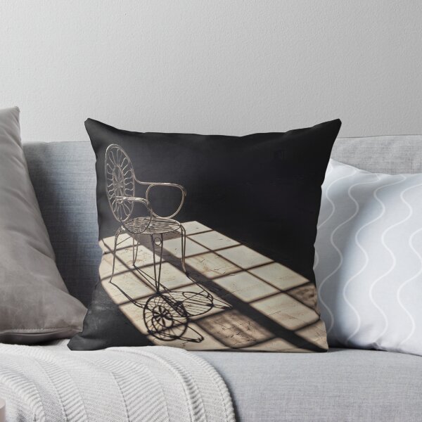 Item preview, Beautiful old wrought iron chair casting shadow  designed and sold by ThomasPenny.