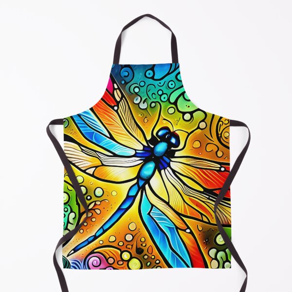 Item preview, Dragonfly Stained Glass Cartoon designed and sold by druidwolfart.
