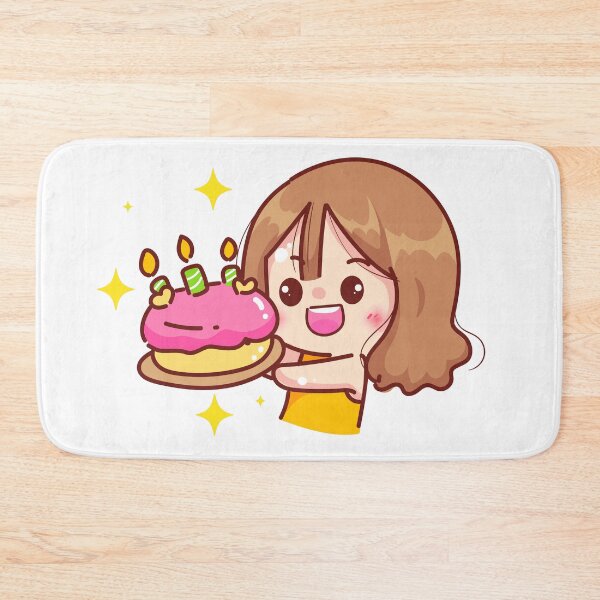 Item preview, Cute Girl Holding Cake - Bakery Restaurant Logo designed and sold by hjian8219.