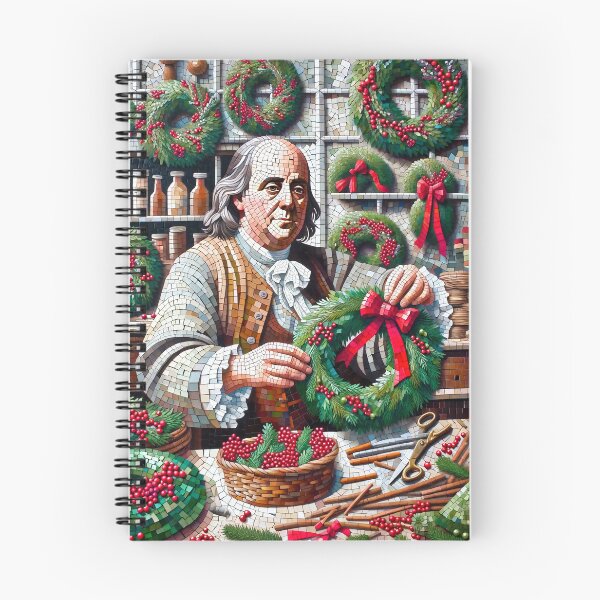 Item preview, Ben Franklin Making Christmas Wreaths designed and sold by NovosArt.