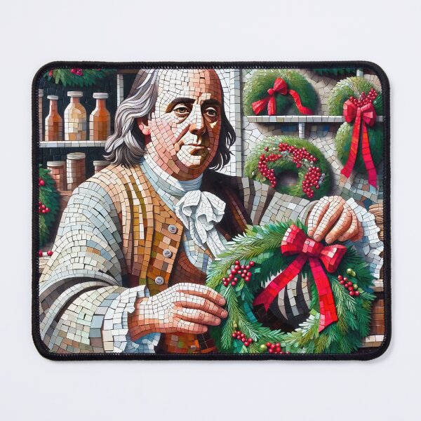Item preview, Ben Franklin Making Christmas Wreaths designed and sold by NovosArt.