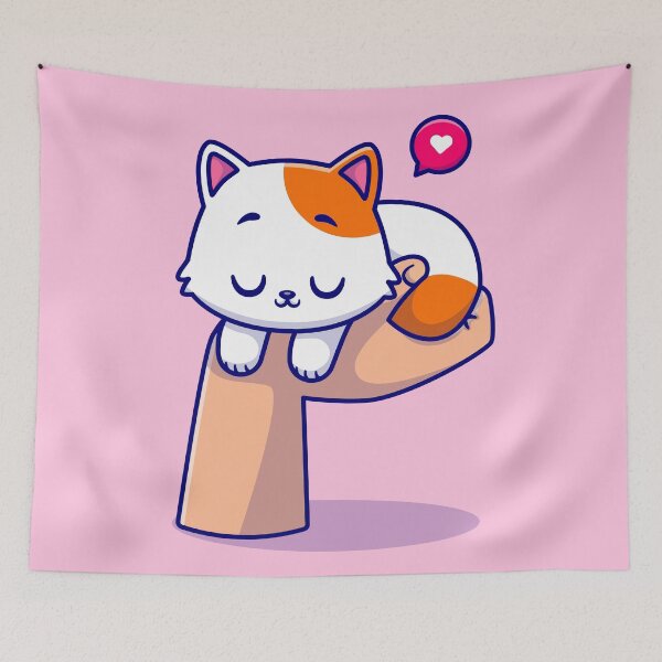 Item preview, Cute Cat with a Hand designed and sold by hjian8219.