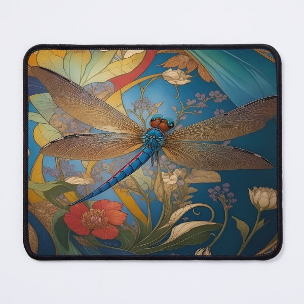 Item preview, Dragonfly Art Nouveau Painting Pinterest Aesthetic designed and sold by druidwolfart.