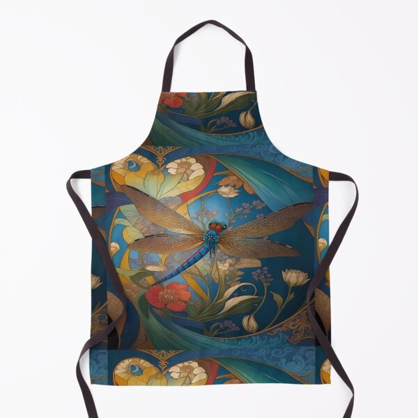 Artikelvorschau, Libelle Jugendstil Malerei Pinterest Ästhetik entworfen und verkauft von druidwolfart.