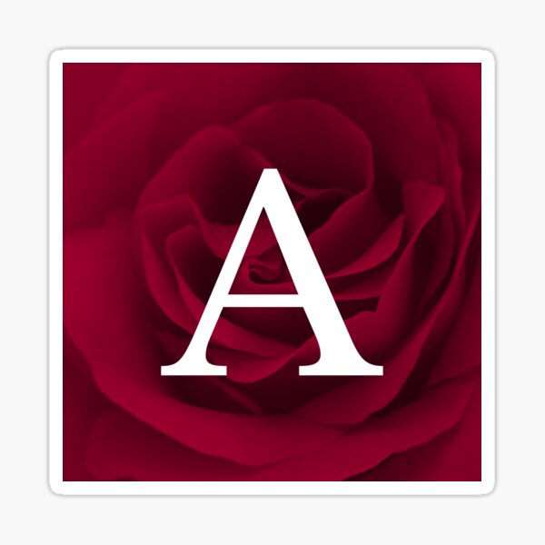 Artikel-Vorschau von Burgunder-Rosen-Monogramm A, designt und verkauft von rewstudio.