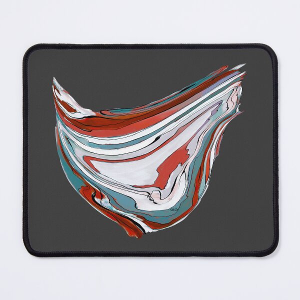 Item preview, Abstract lagoon (red & blue / gray background) designed and sold by MentaLee.