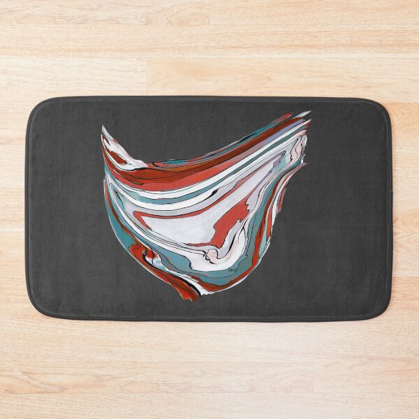 Item preview, Abstract lagoon (red & blue / gray background) designed and sold by MentaLee.