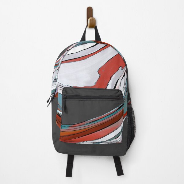 Item preview, Abstract lagoon (red & blue / gray background) designed and sold by MentaLee.