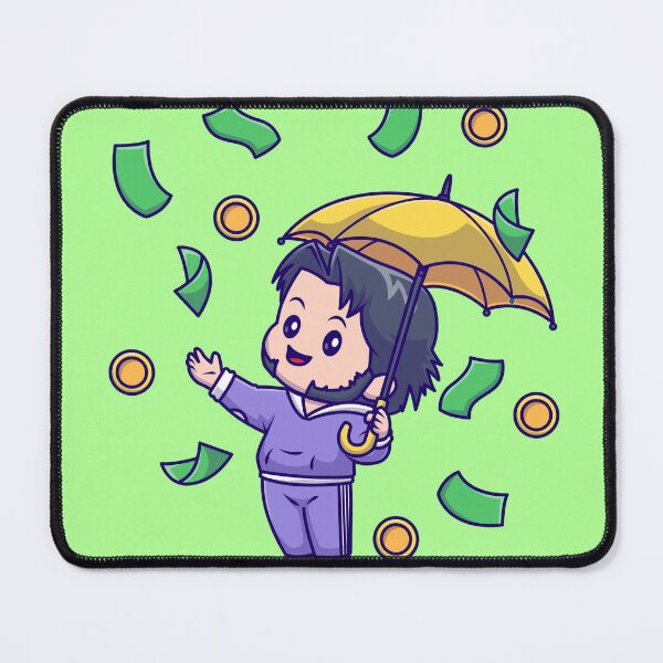 Item preview, Cute Rich Man with Money Rain Umbrella designed and sold by hjian8219.