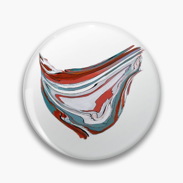 Item preview, Abstract wave (red & blue / white background) designed and sold by MentaLee.