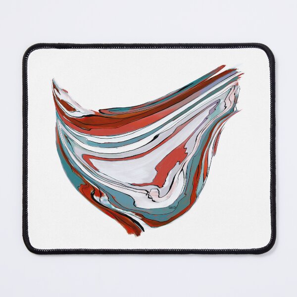 Item preview, Abstract wave (red & blue / white background) designed and sold by MentaLee.