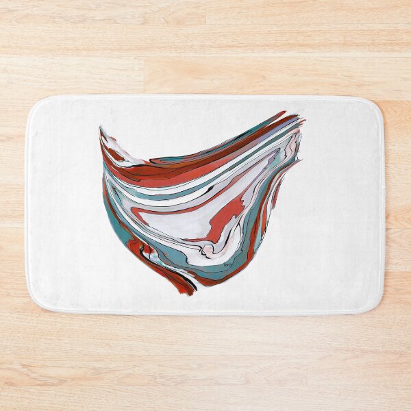 Item preview, Abstract wave (red & blue / white background) designed and sold by MentaLee.