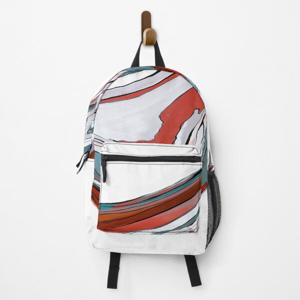 Item preview, Abstract wave (red & blue / white background) designed and sold by MentaLee.