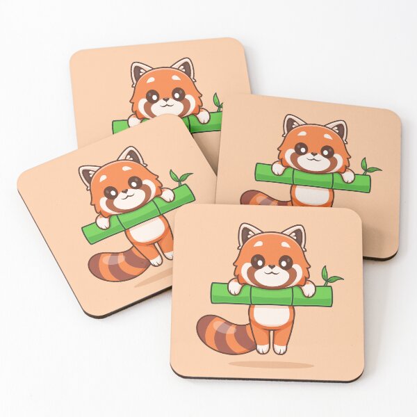 Item preview, Cute Red Panda with Bamboo designed and sold by hjian8219.