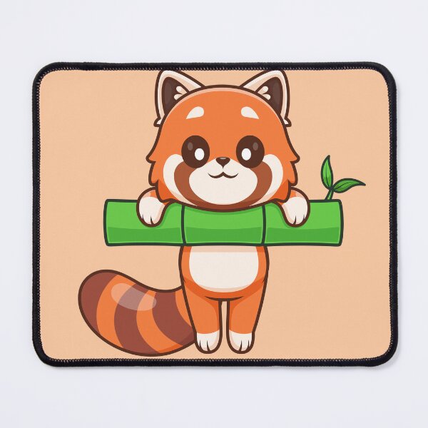 Item preview, Cute Red Panda with Bamboo designed and sold by hjian8219.