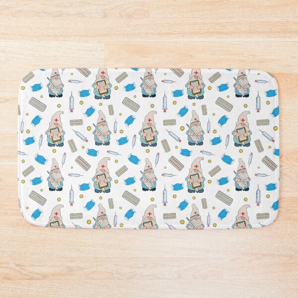 Item preview, Gnome Nurse Doctor Medical Hospital Clinic Pattern designed and sold by ArtMeetsPizza.