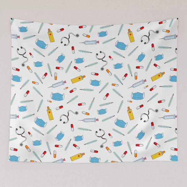 Item preview, Nurse Doctor Medical Hospital Clinic Pattern designed and sold by ArtMeetsPizza.
