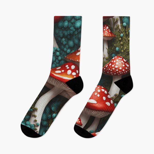Item preview, Red toadstools with white dots - realistic graphics depicting mushrooms in the forest. designed and sold by My-fake-places.