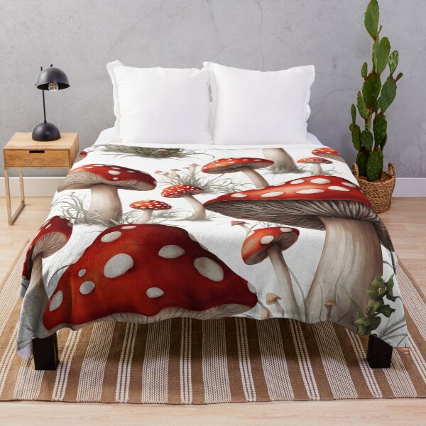 Item preview, Red toadstools with white dots - realistic graphics depicting mushrooms on the white background. designed and sold by My-fake-places.