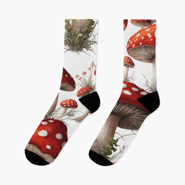 Item preview, Red toadstools with white dots - realistic graphics depicting mushrooms on the white background. designed and sold by My-fake-places.