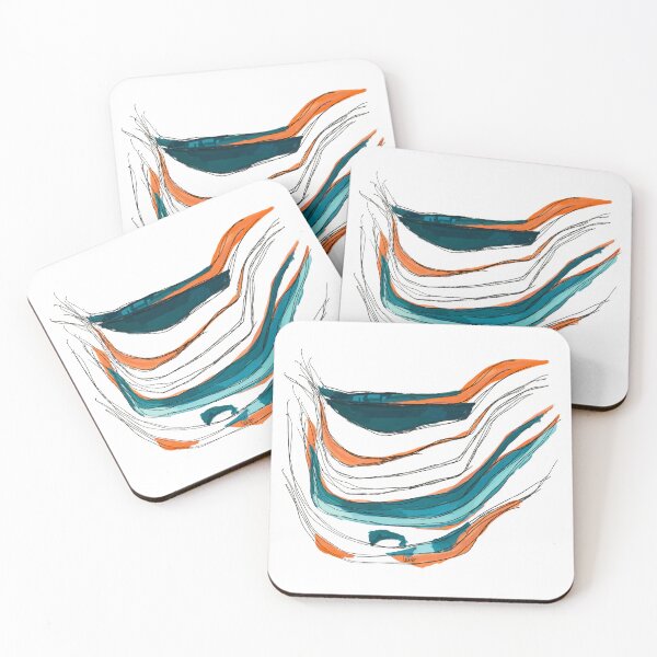 Item preview, Abstract string (Orange & blue / white background) designed and sold by MentaLee.
