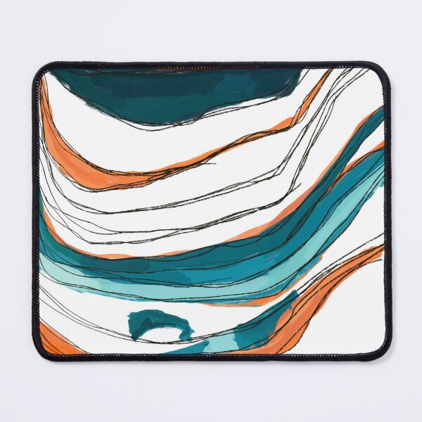 Item preview, Abstract string (Orange & blue / white background) designed and sold by MentaLee.