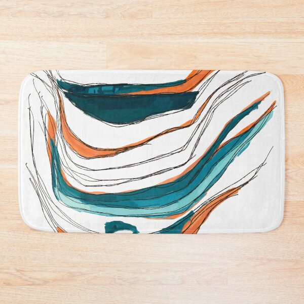 Item preview, Abstract string (Orange & blue / white background) designed and sold by MentaLee.