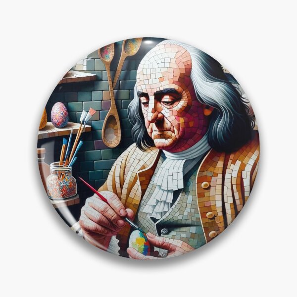 Item preview, Ben Franklin Painting Easter Eggs designed and sold by NovosArt.