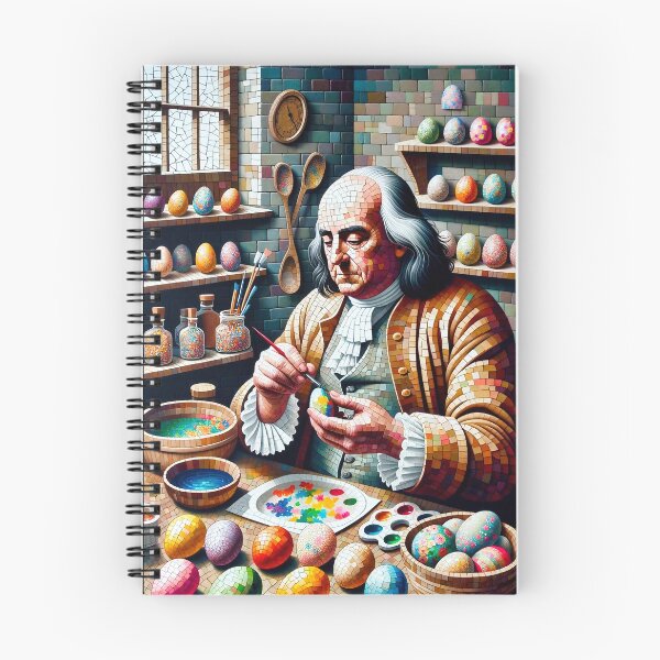 Item preview, Ben Franklin Painting Easter Eggs designed and sold by NovosArt.