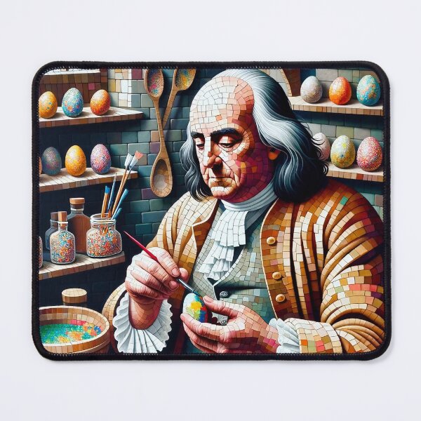 Item preview, Ben Franklin Painting Easter Eggs designed and sold by NovosArt.