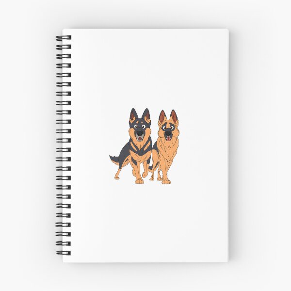 Item preview, Two Cartoon German Shepherds  designed and sold by harmopiavu.