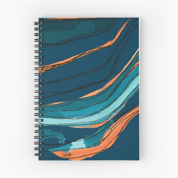 Item preview, Abstract string (Orange & blue / blue background) designed and sold by MentaLee.