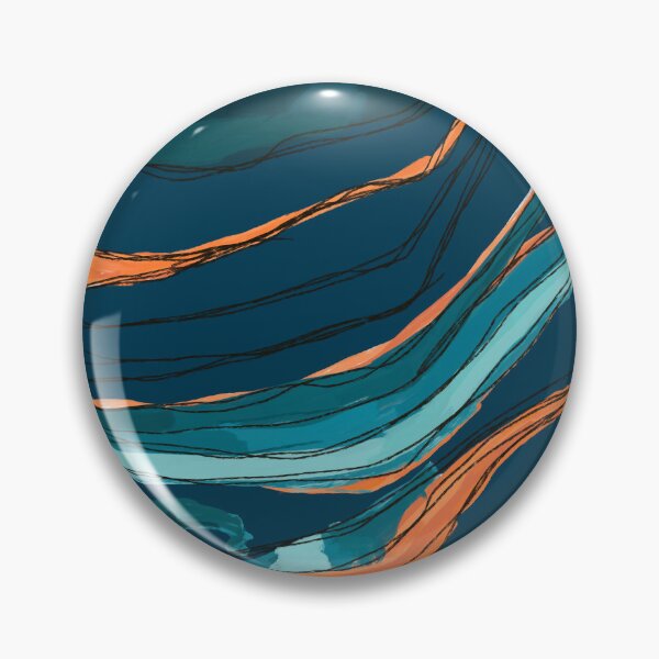 Item preview, Abstract string (Orange & blue / blue background) designed and sold by MentaLee.