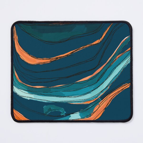 Item preview, Abstract string (Orange & blue / blue background) designed and sold by MentaLee.