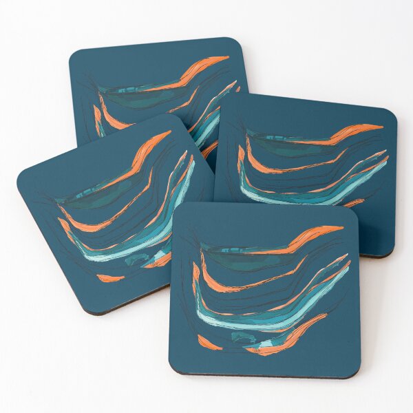 Item preview, Abstract string (Orange & blue / blue background) designed and sold by MentaLee.