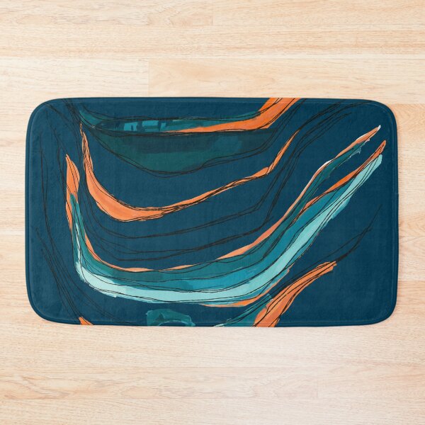 Item preview, Abstract string (Orange & blue / blue background) designed and sold by MentaLee.