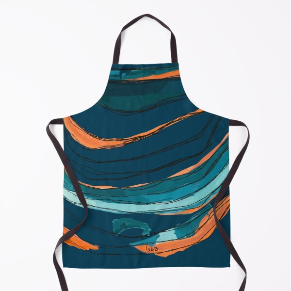 Item preview, Abstract string (Orange & blue / blue background) designed and sold by MentaLee.