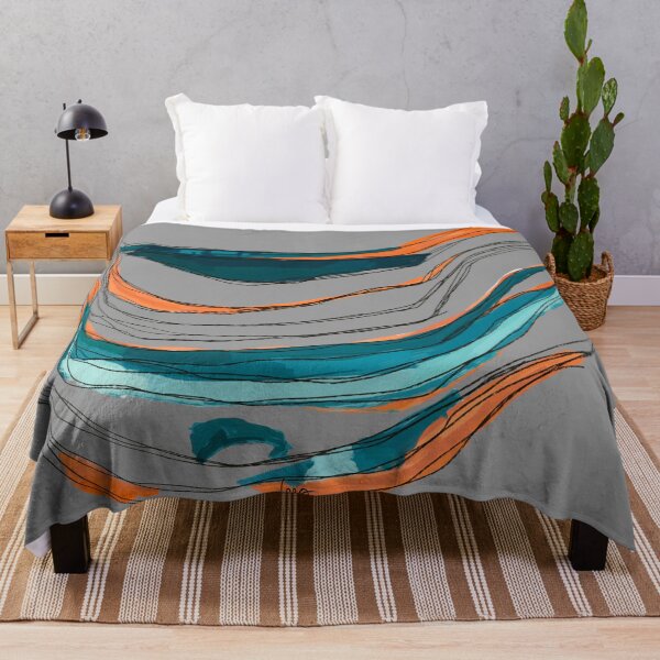 Item preview, Abstract string (Orange & blue / gray background) designed and sold by MentaLee.