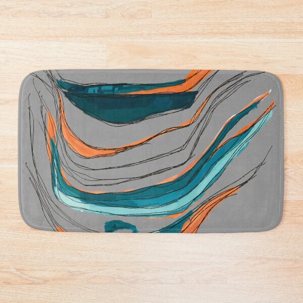 Item preview, Abstract string (Orange & blue / gray background) designed and sold by MentaLee.