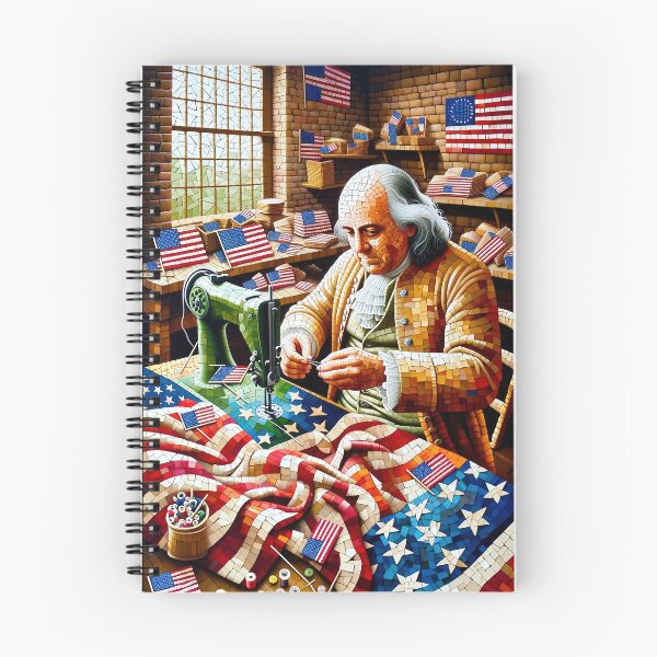 Item preview, Ben Franklin Sewing American Flags designed and sold by NovosArt.