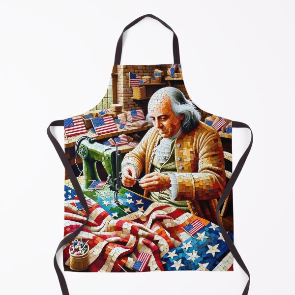 Item preview, Ben Franklin Sewing American Flags designed and sold by NovosArt.