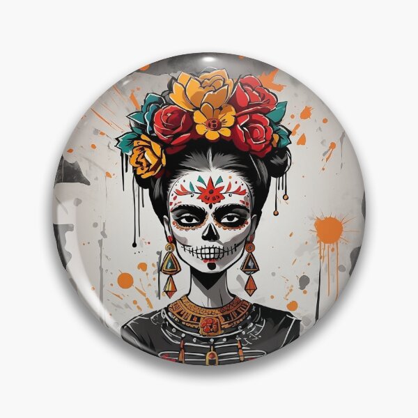 Artikelvorschau, Frida Khalo „día de los Muertos“ – 1 entworfen und verkauft von V Art Travel Archive.