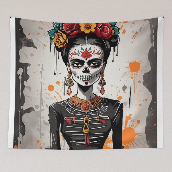 Item preview, Frida Khalo "día de los Muertos"- 1 designed and sold by V Art Travel Archive.