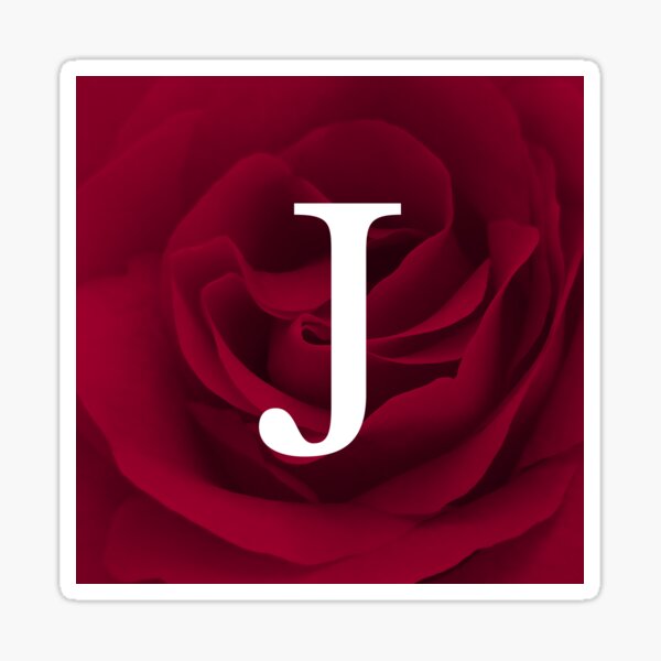 Artikel-Vorschau von Burgunder-Rosen-Monogramm J, designt und verkauft von rewstudio.