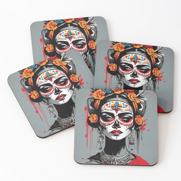 Item preview, Frida Khalo "día de los Muertos"- 6 designed and sold by vsartmaking.