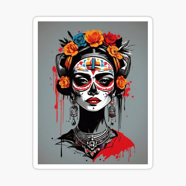 Aperçu de l'œuvre Frida Khalo "Día de los Muertos" - 6 créée et vendue par vsartmaking.
