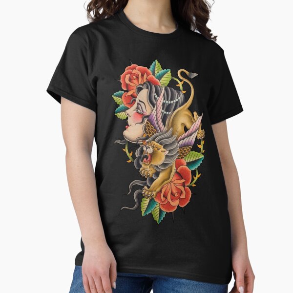 Item preview, Traditional Lady Head Tattoo Flash designed and sold by Pinscher.
