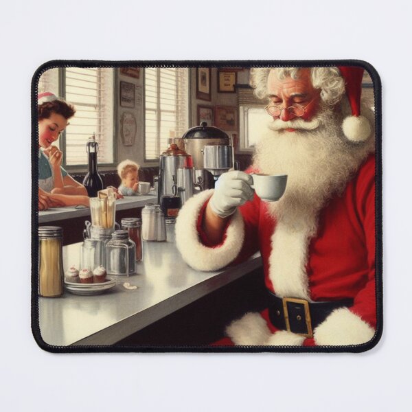 Item preview, Santa clause 50s diner coffee  designed and sold by SeeingBeyond.