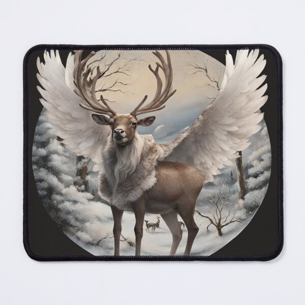 Item preview, Winged reindeer winter wonderland  designed and sold by SeeingBeyond.