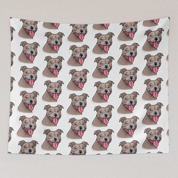 Item preview, Funny face Staffi dog smiling designed and sold by jazzydevil.